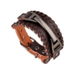 läderarmband silverdetaljer