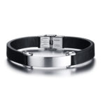 läderarmband med silverspänne