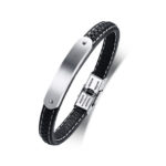 läderarmband med silver